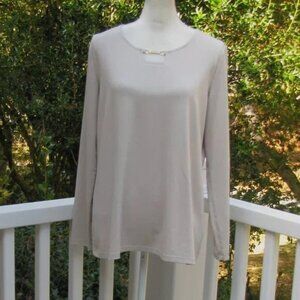 Susan Graver butter knit long sleeve top shirt blouse Medium pullover luxury